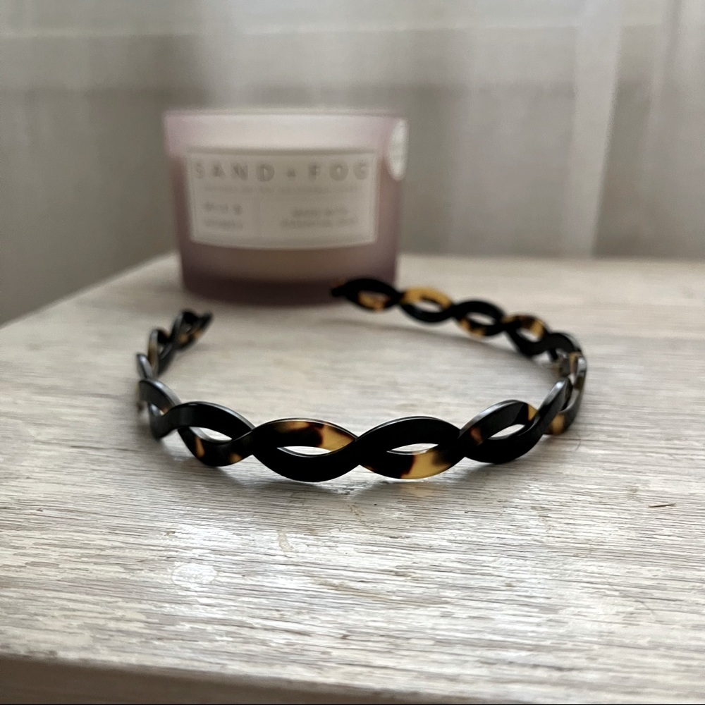 Jcrew Acrylic Headband - Tortoise - Black & Brown - One Size